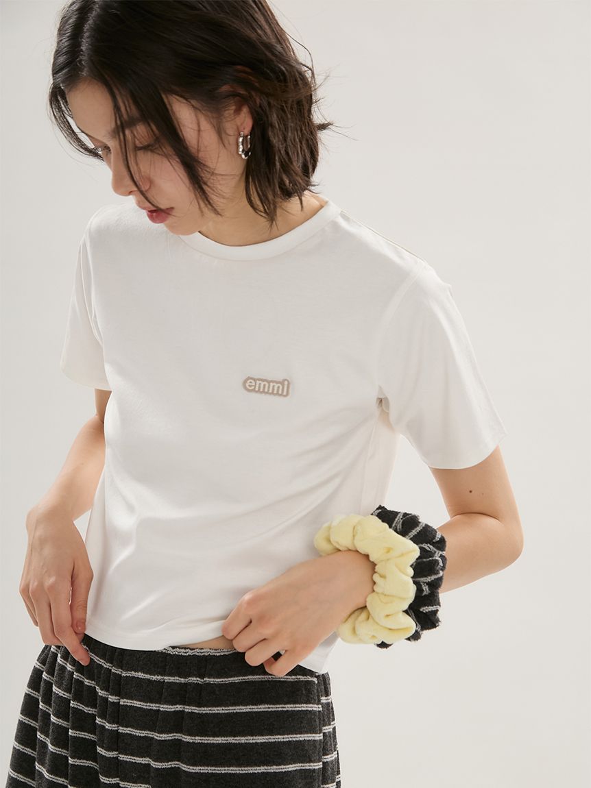 emmiロゴコンパクトTシャツ(Tシャツ/カットソー)｜トップス｜emmi