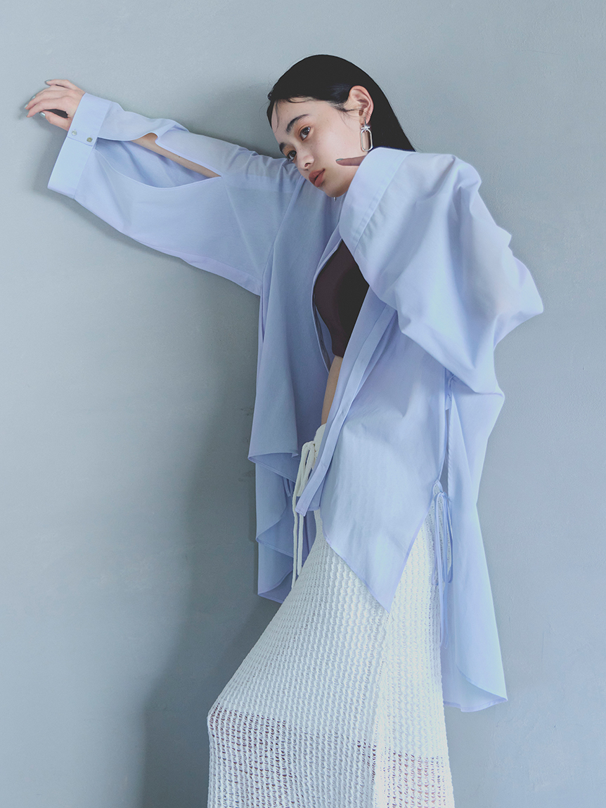 emmi atelier】eco 撥水メッシュミニギャザーボディーバック