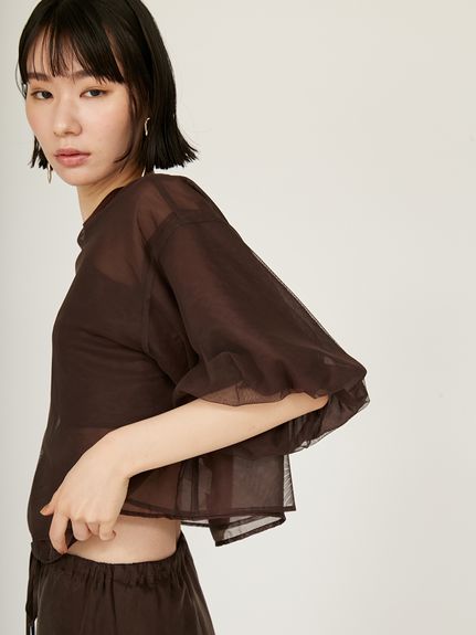 emmi eco 2wayギャザードッキングブラウス（emmi atelier
