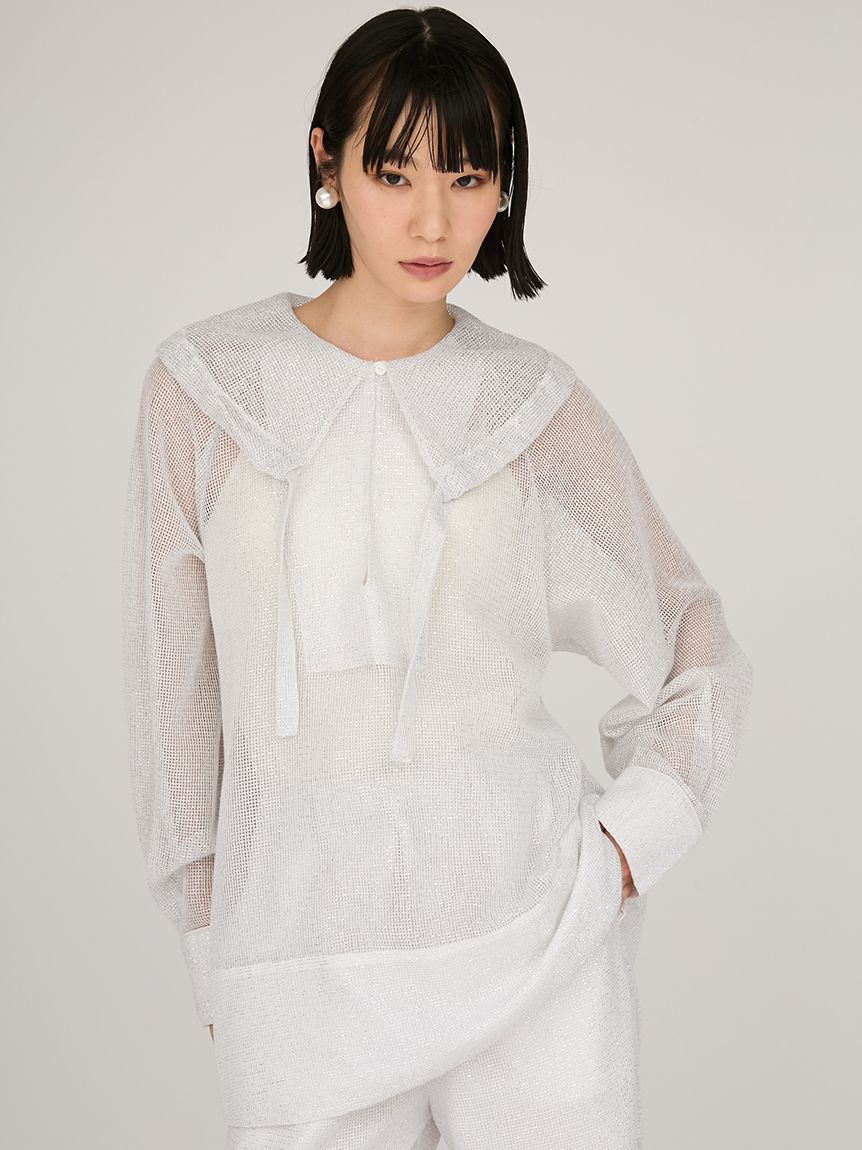 ラメメッシュブラウス(ブラウス)｜トップス｜emmi（エミ）の通販
