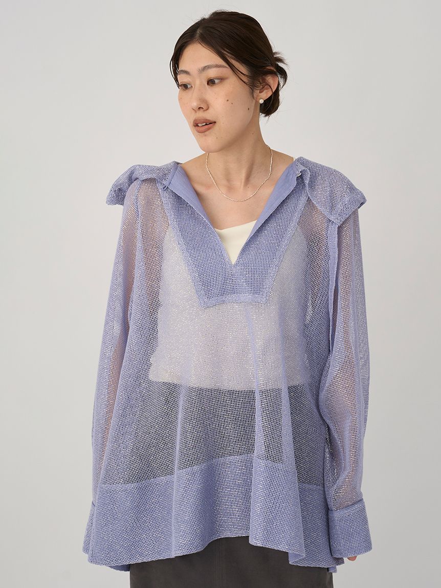 ラメメッシュブラウス(ブラウス)｜トップス｜emmi（エミ）の通販サイト