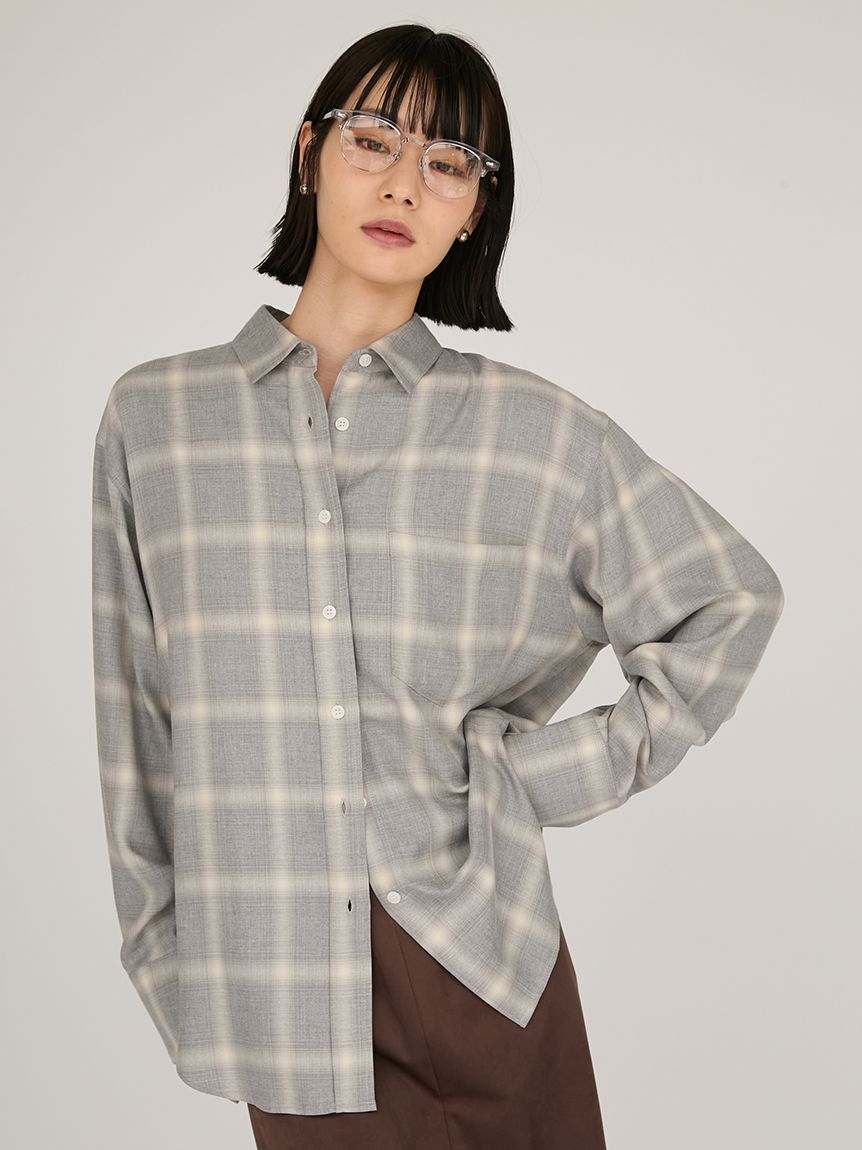 チェックオーバーシャツ