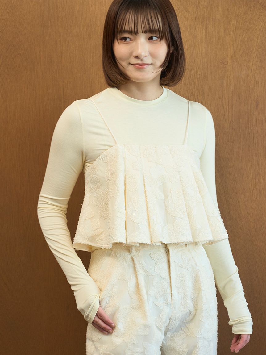 ジャガードタックビスチェ【セットアップ対応】(Tシャツ/カットソー