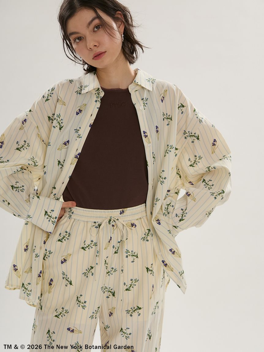 eimy❤︎Spring Marguerite配色シャツ emmi×NYBG】ストライプリラックスシャツ【セットアップ対応