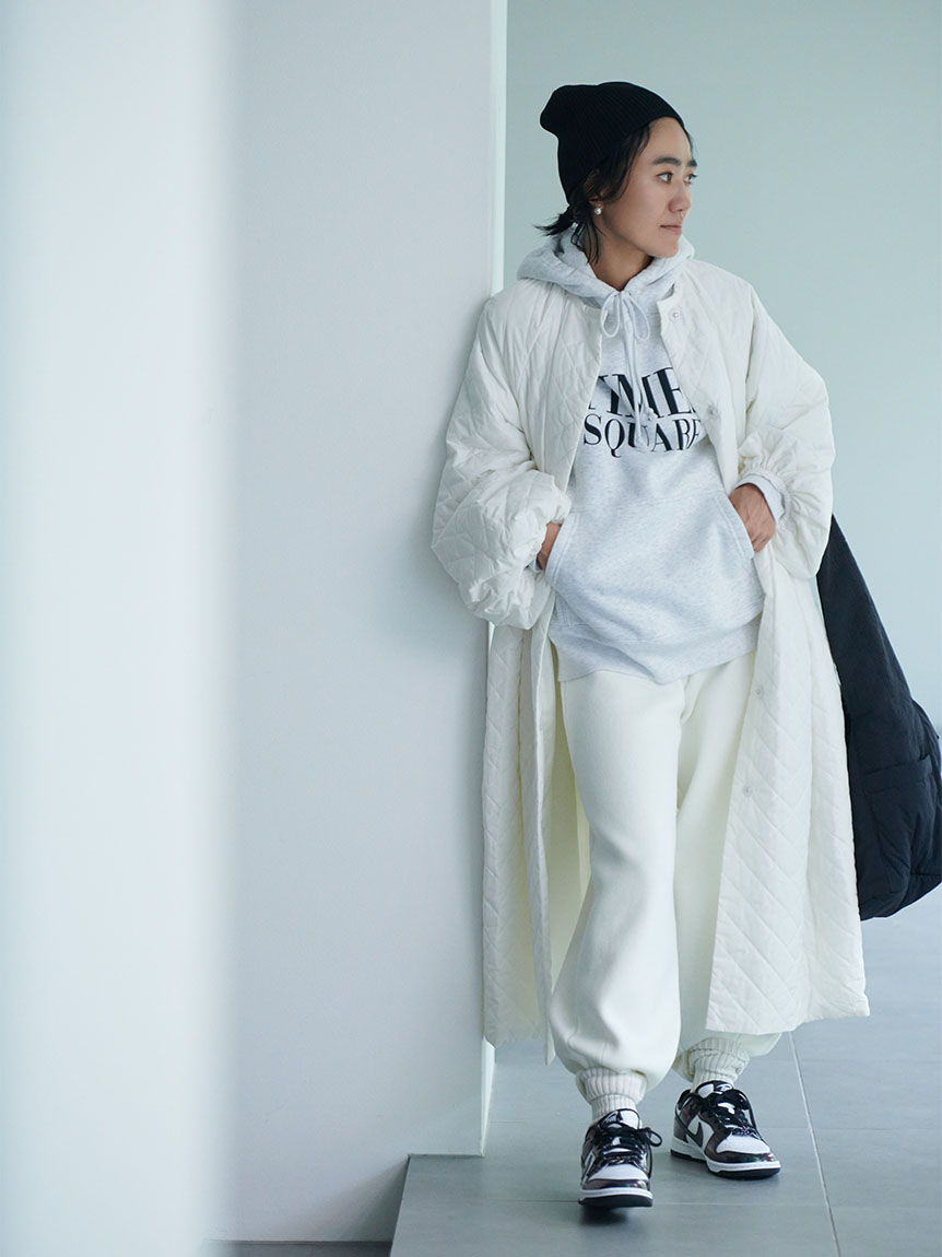 Fab【新品】emmi 金子綾 コラボキルティングコート ホワイト 0サイズ