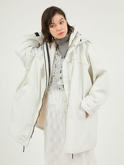 アウター 「emmi meets aya」撥水フーディーロングコート レディース emmi コート アウター 「emmi meets aya」撥水フーディーロングコート