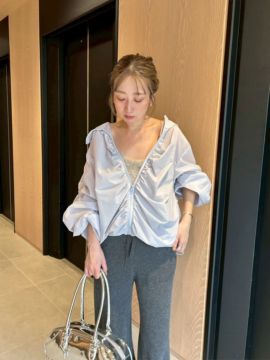 撥水 ギャザーフーディーブルゾン(ブルゾン)｜アウター｜emmi（エミ