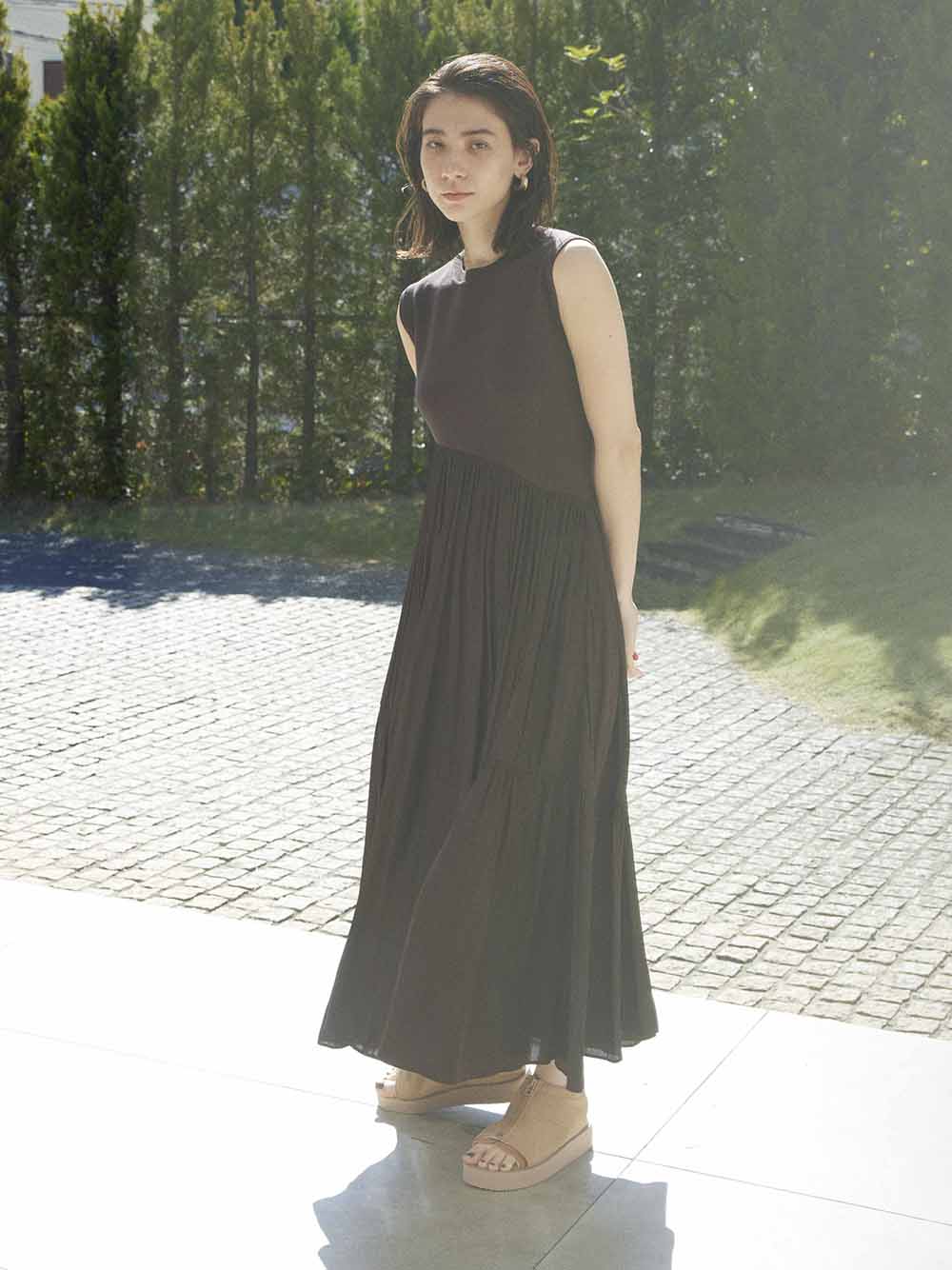 オンライン限定商品 Emmi Atelier エミアトリエ ノースリニットドッキングワンピ ロングワンピース Jansharnam Org