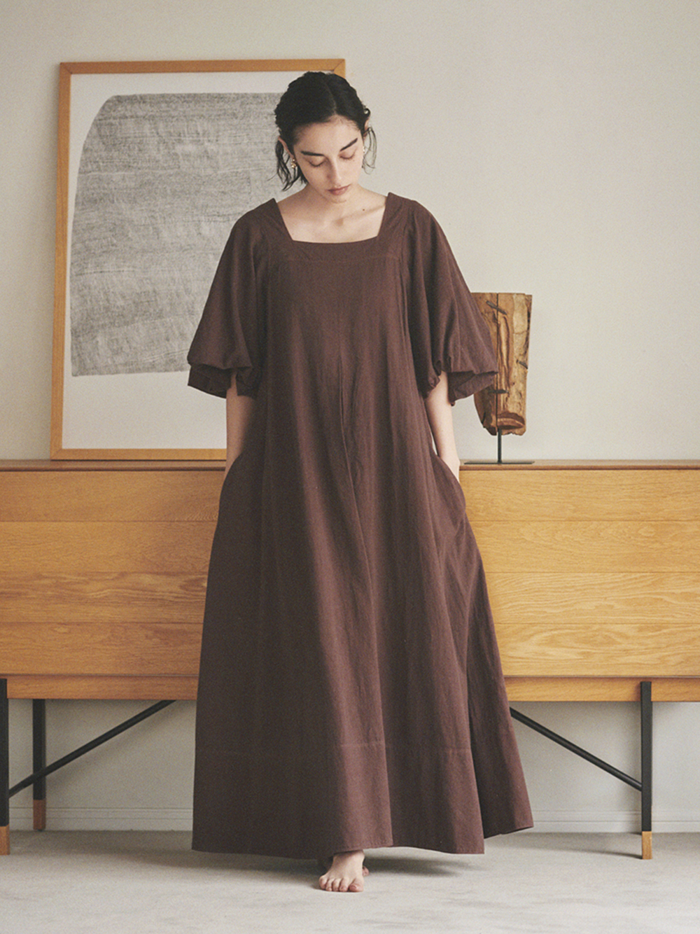 Emmi Atelier コットンボリュームワンピース マキシ ロングワンピース ワンピース Emmi エミ の通販サイト 公式