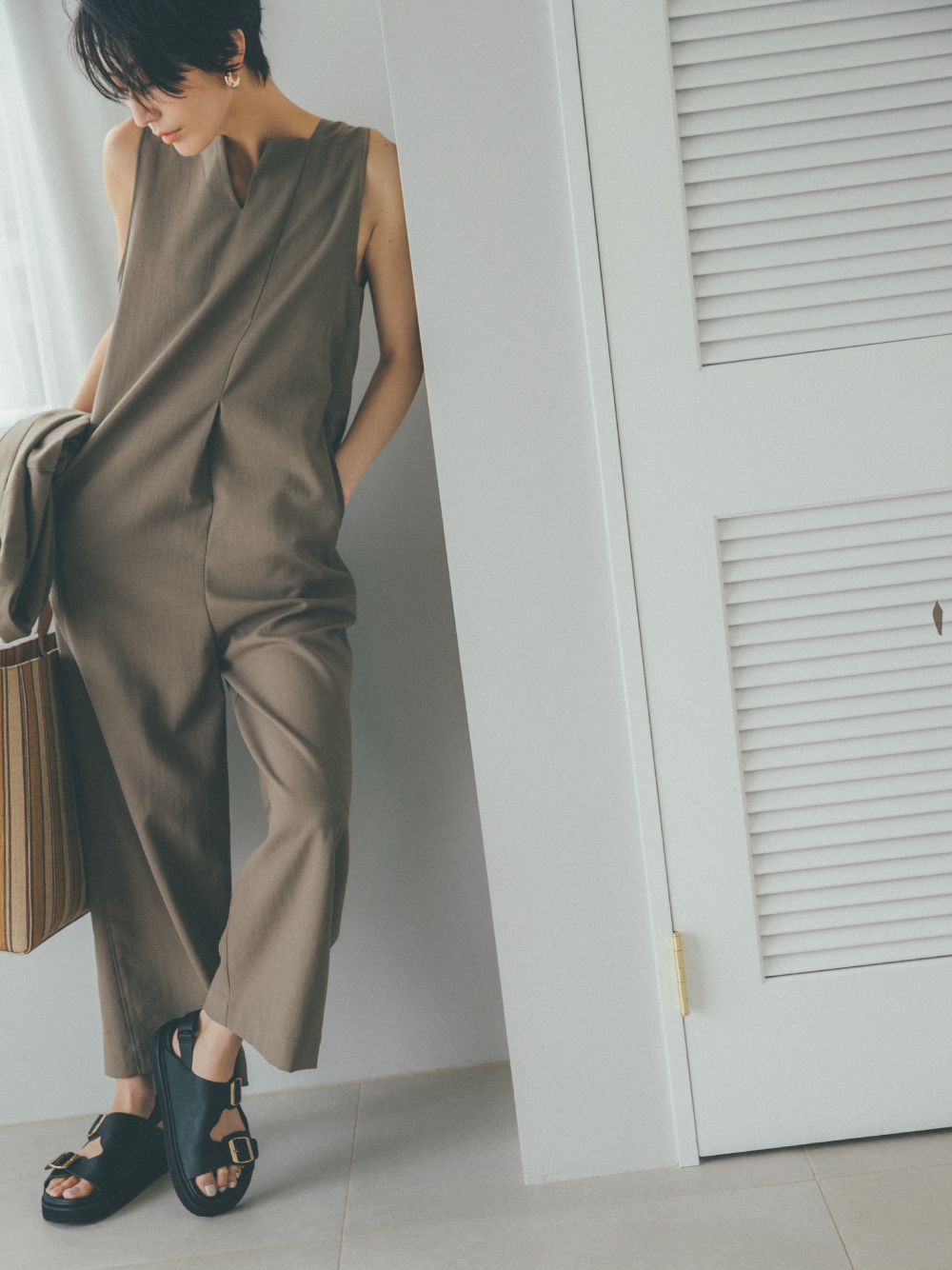 emmi atelier】フロントタックオールインワン(オールインワン)｜ワンピース｜emmi（エミ）の通販サイト 【公式】