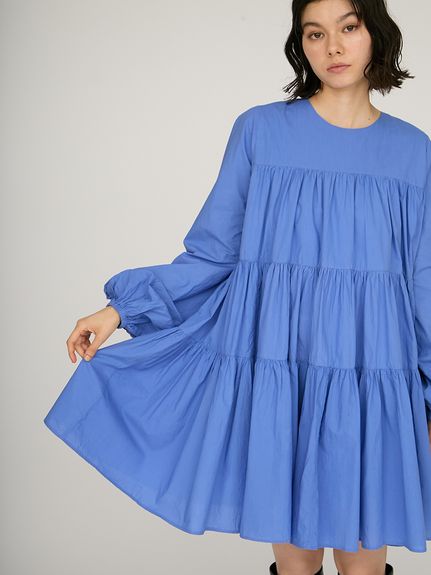 キャンブリックティアードワンピース(マキシ・ロングワンピース