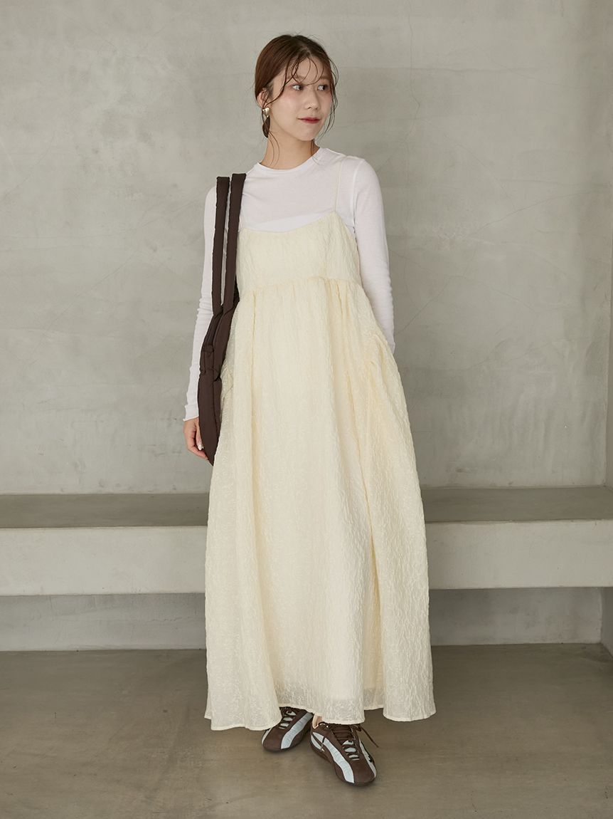 セットアイテム】フラワージャガードワンピース(マキシ・ロング