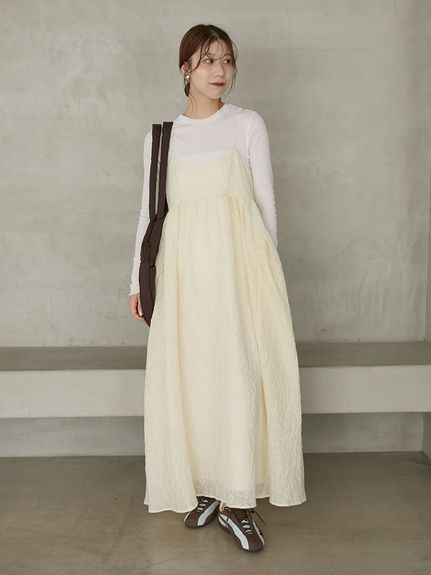 セットアイテム】フラワージャガードワンピース(マキシ・ロング