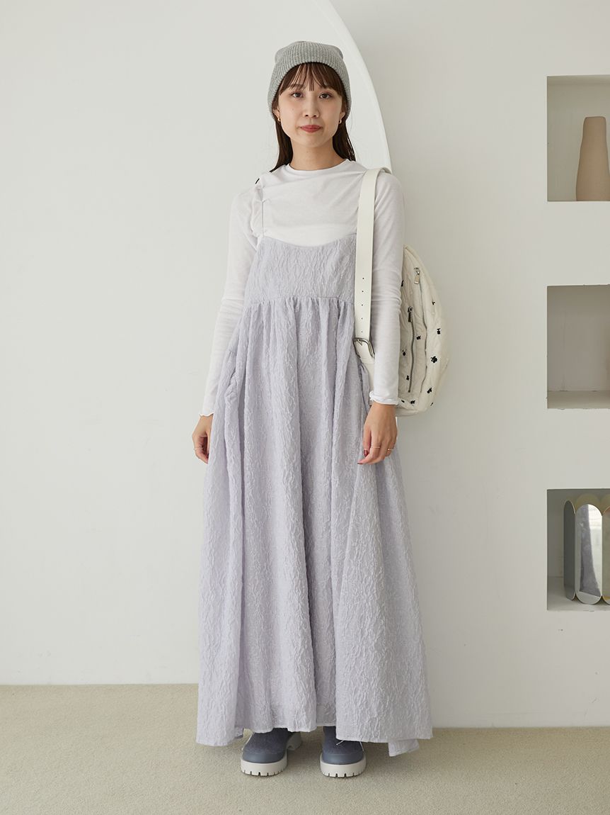 セットアイテム】フラワージャガードワンピース(マキシ・ロング