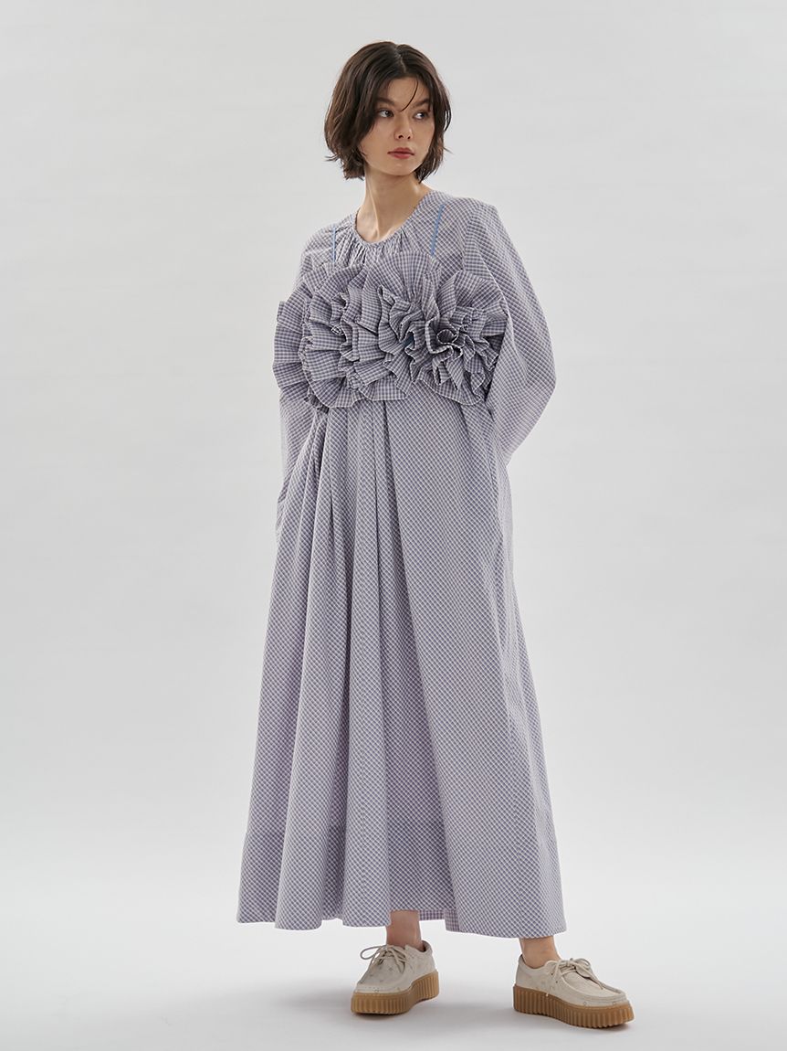 チェック2wayフレアワンピース【セットアップ対応】(カットワンピース