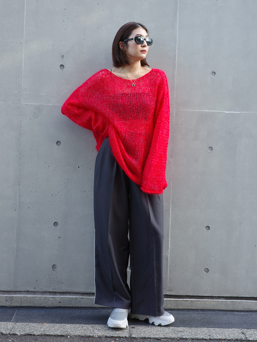 サイドライン2タックトラウザー(ロングパンツ)｜パンツ｜emmi（エミ  