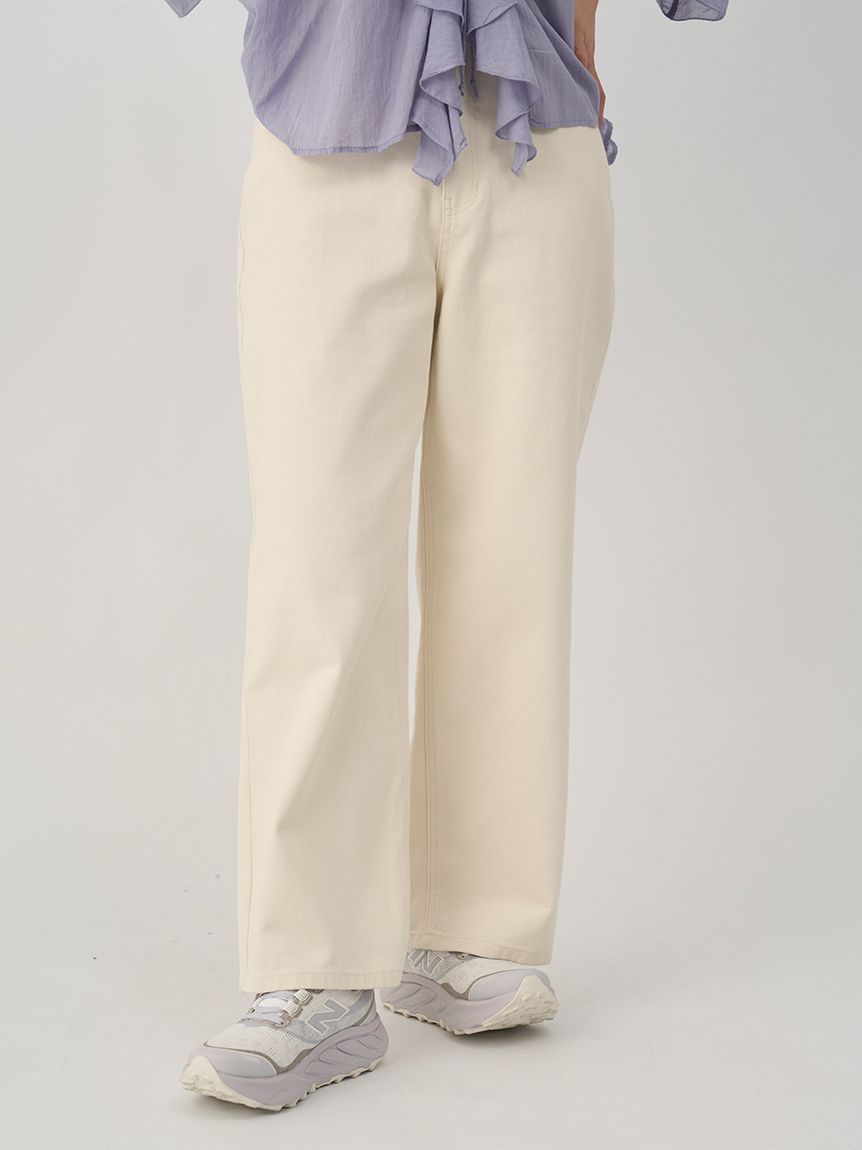 emmi デニムパンツ　新品未使用 emmi エミ atelier フロントタックワイドデニムパンツ