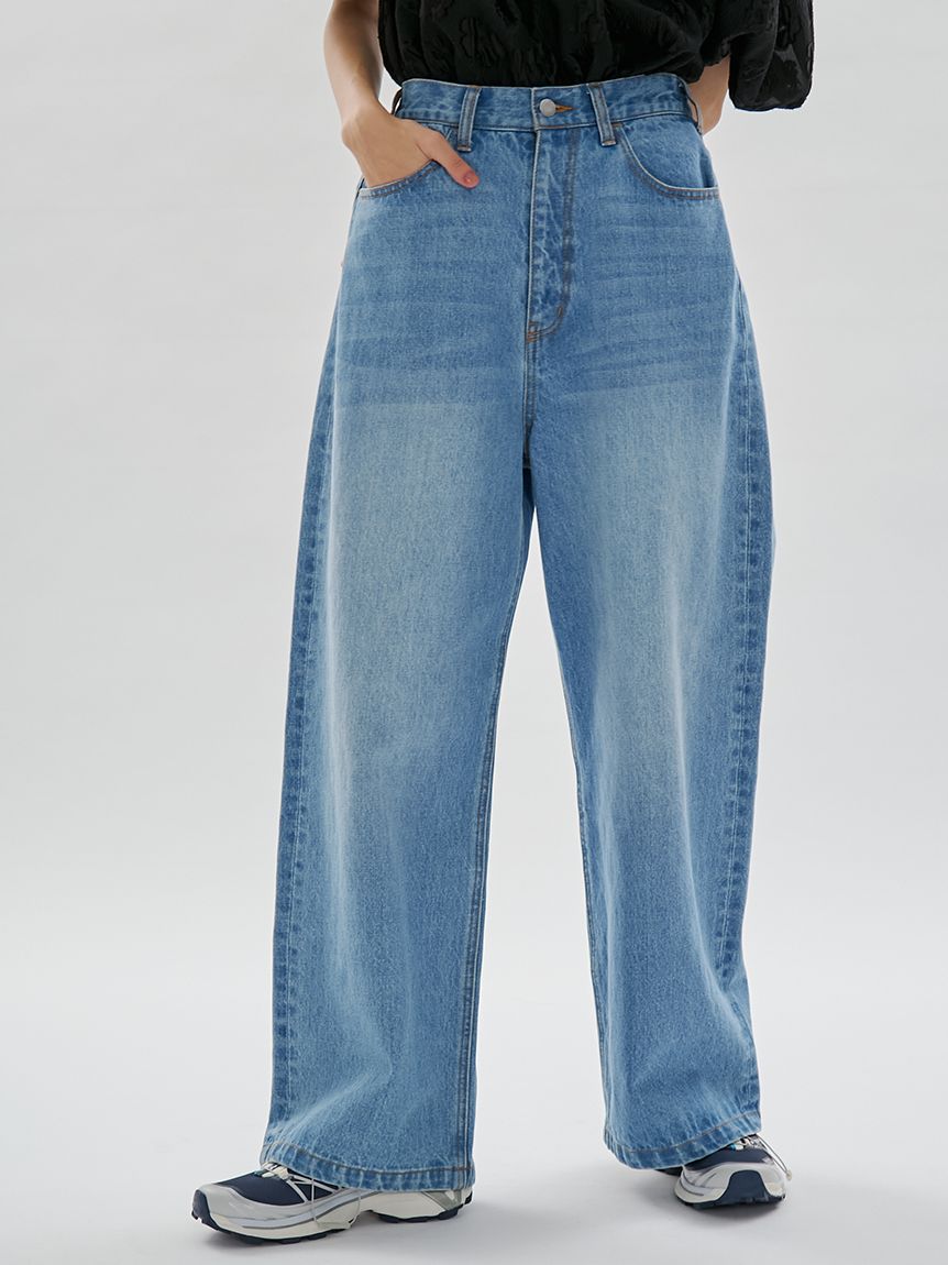 ウエストゴムルーズデニムパンツ(デニムパンツ)｜パンツ｜emmi（エミ