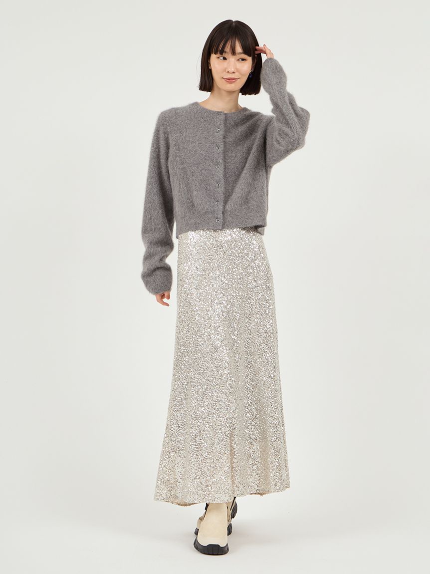 スパンコールナロースカート