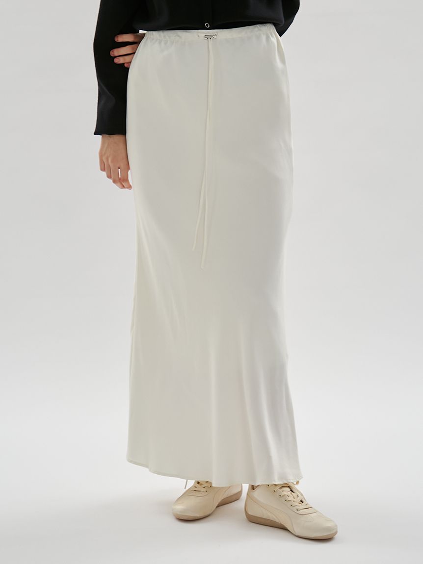 サテンナロースカート【セットアップ対応】(ロングスカート)｜スカート