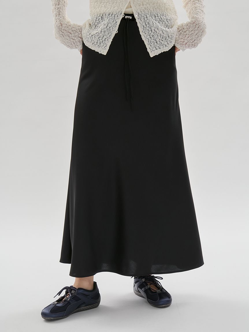 サテンナロースカート【セットアップ対応】(ロングスカート)｜スカート