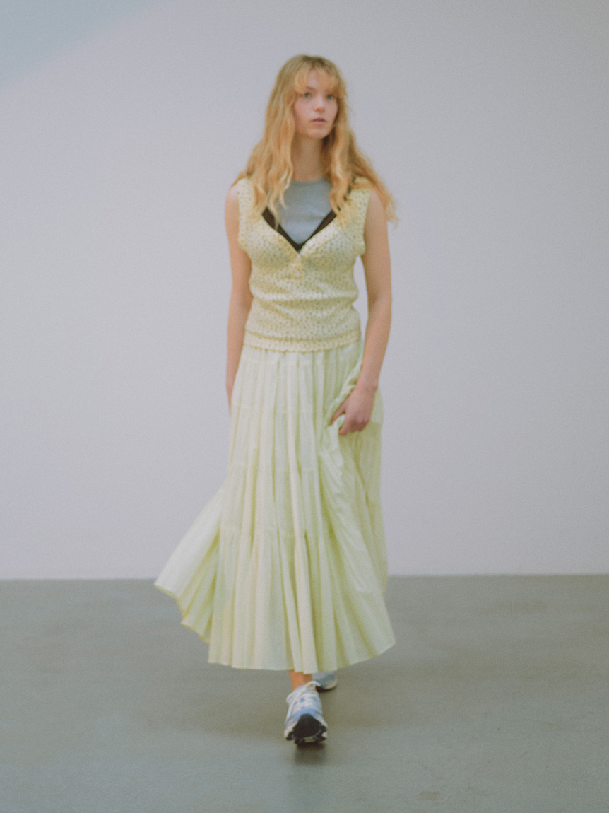 コットンボリュームティアードスカート(フレアスカート)｜スカート