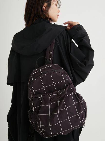 WEB限定】eco 撥水チェックギャザーボディーバックパック(バック