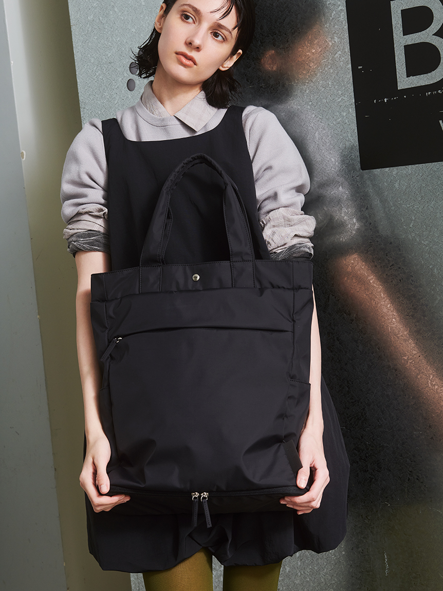極美品　公式完売　emmi eco 撥水 3wayトートバックパック 黒　バッグ ONLINE限定】eco 撥水 3wayトートバックパック(バッグ)｜emmi（エミ