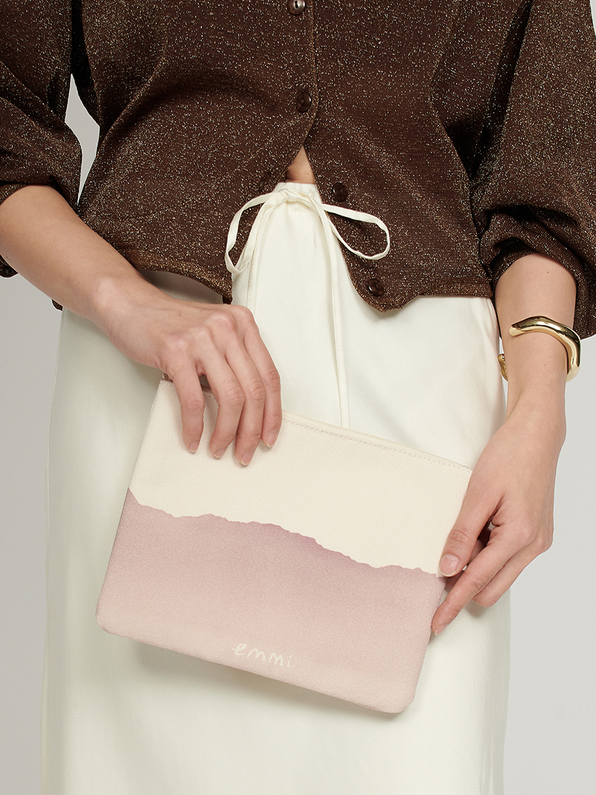 【しぃ♡ページ】エコトートバッグ❤フラットポーチ❤ emmi×ecostore】eco フラットポーチ(ミニバッグ)｜バッグ｜emmi
