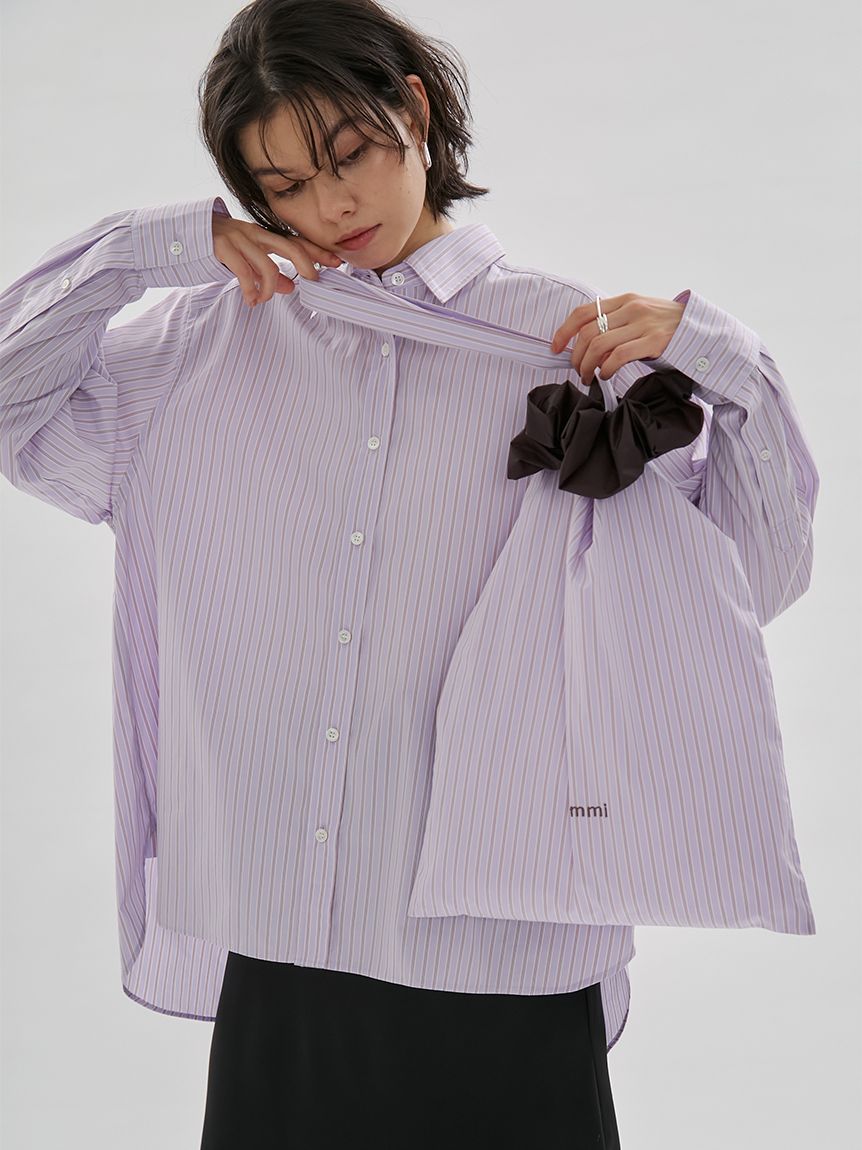 ONLINE限定カラーあり】シュシュ付きemmiロゴトートバッグ(トート