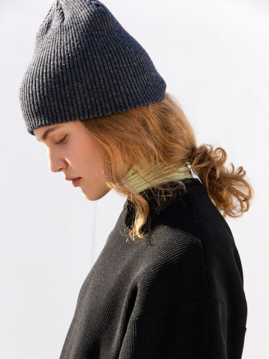 ウールリブニットビーニー(ニット帽)｜帽子｜emmi（エミ）の通販サイト