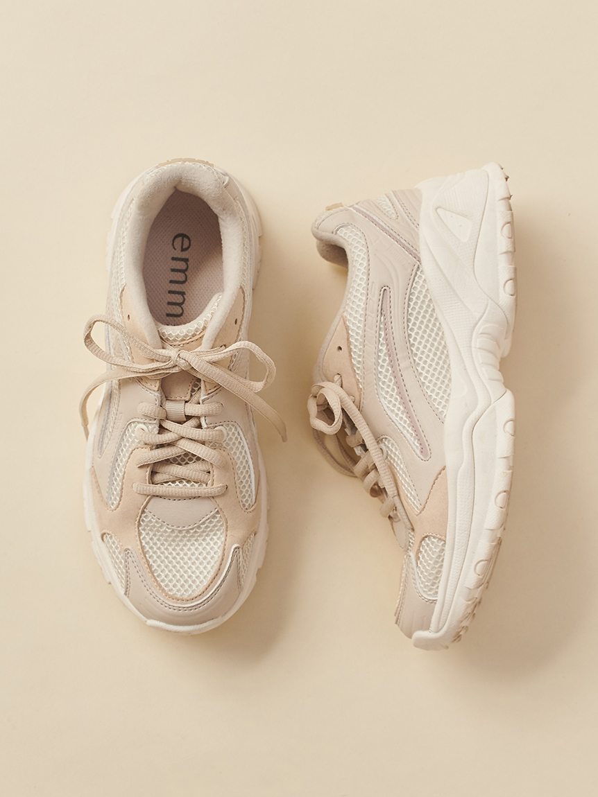 ボリュームソールメッシュスニーカー