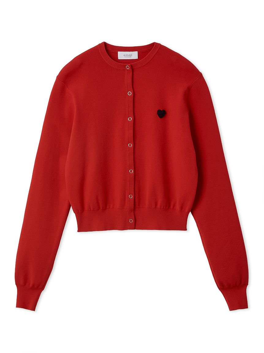 HEART】 eco ハートニットカーディガン【アンサンブル可能