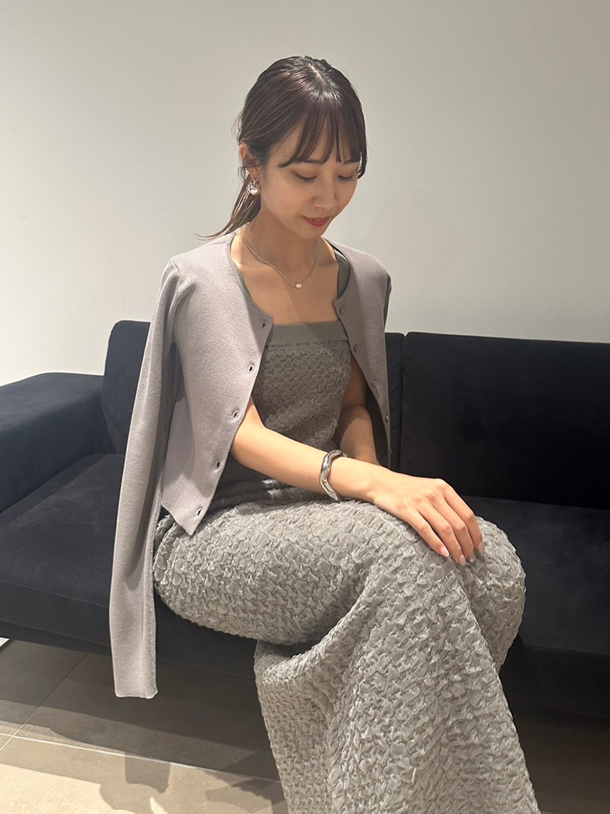 カーディガンセットブリスタージャガードキャミワンピース(ニット  