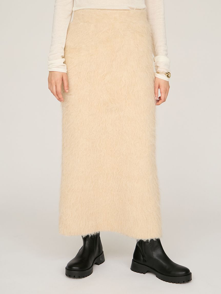 シャギーニットフレアスカート