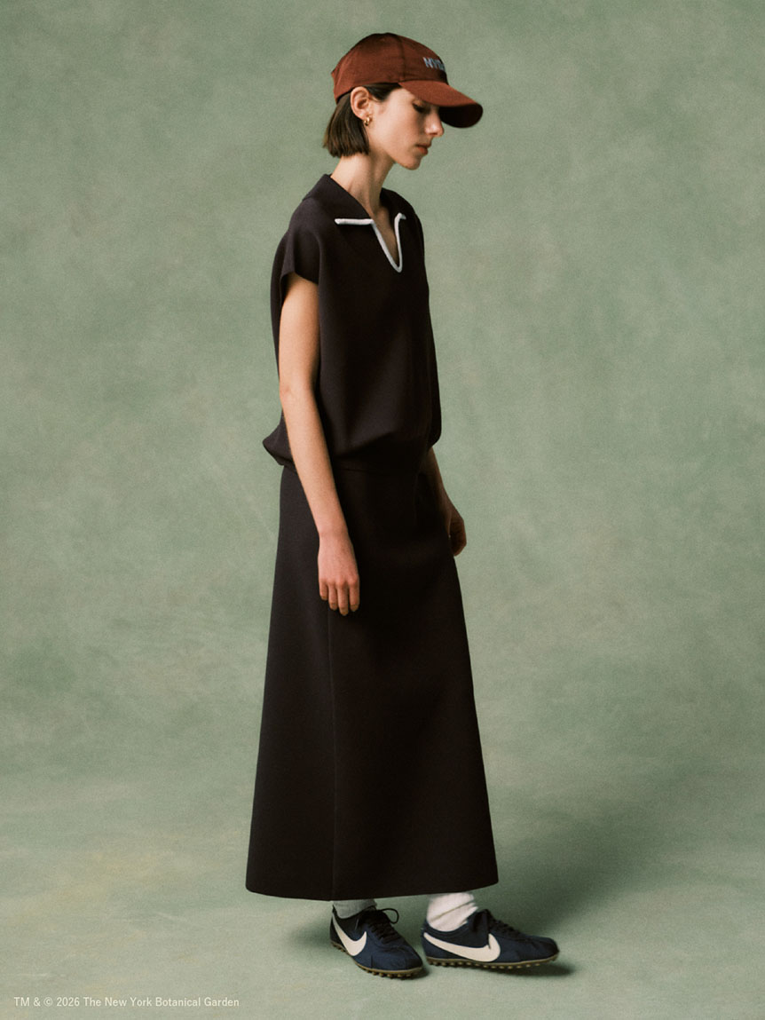 emmi atelier】ラインボトルプルオーバー&amp;ニットスカート emmi atelier - emmi atelier】ラインボトルプルオーバー&ニット
