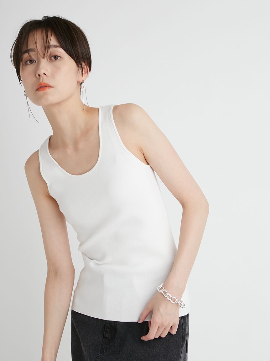 【emmi atelier】ニットタンクトップ