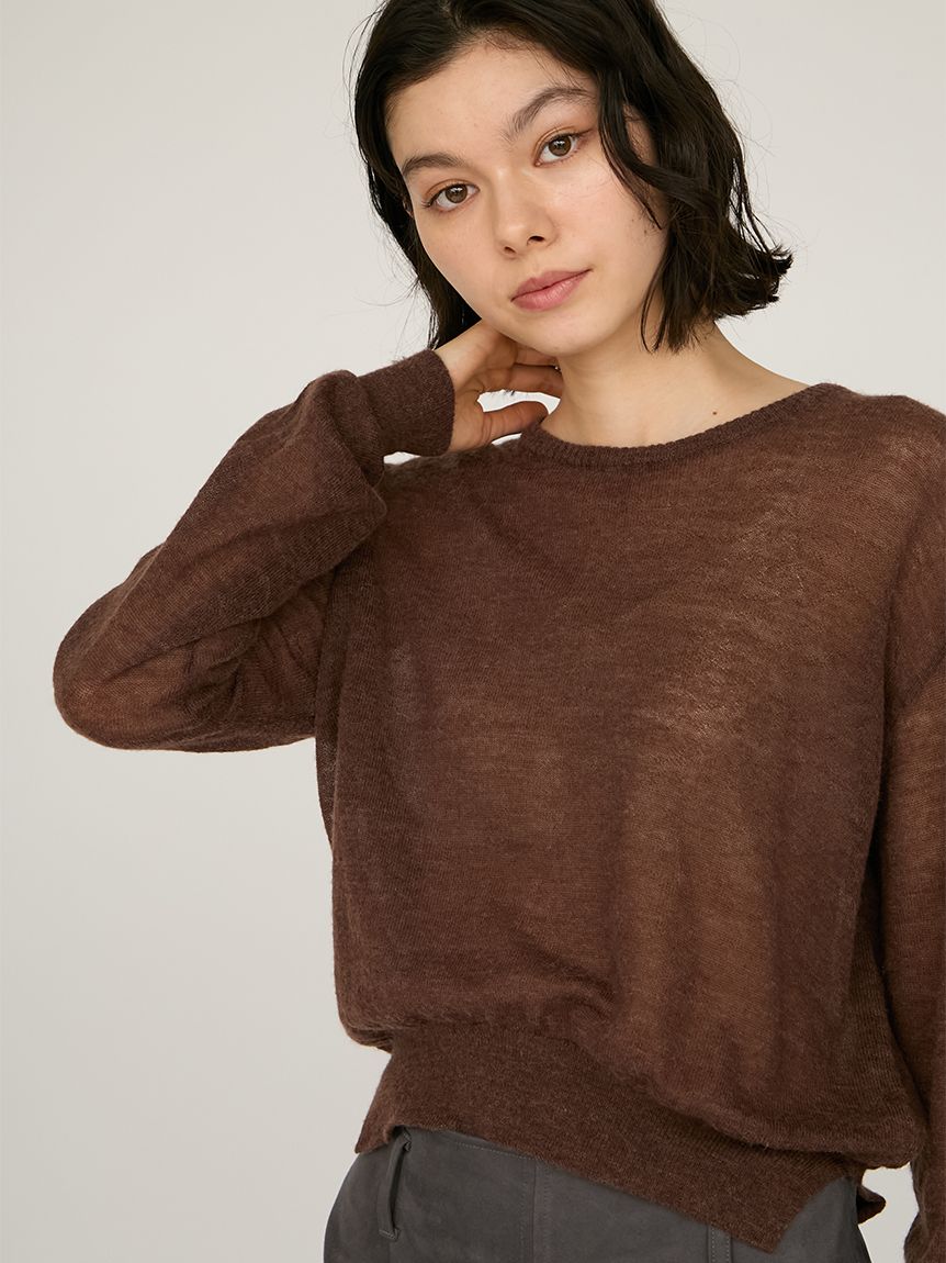 シアーニットトップス(ニット)｜トップス｜emmi（エミ）の通販サイト