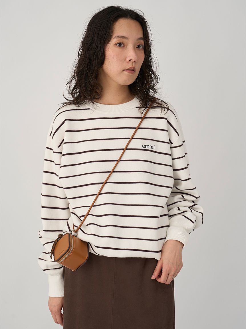 ONLINE限定カラー】emmiロゴミラノリブトップス(カットソー