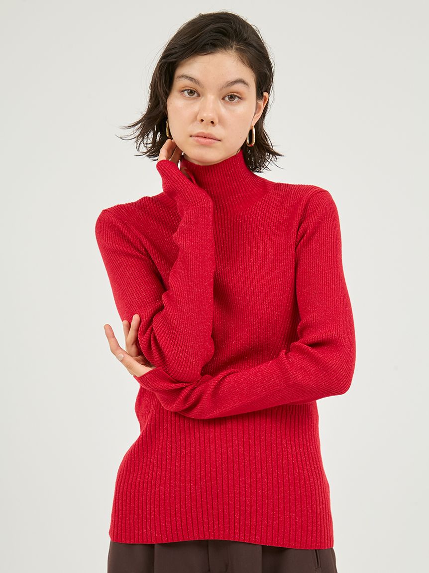 ◎うさと◎ トップス　スタンドカラー　usato えみおわす ウールシルクニットトップス(ニット)｜トップス｜emmi（エミ）の