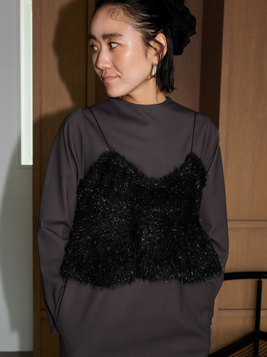 フェザーラメニットビスチェ(ニット)｜トップス｜emmi（エミ）の通販