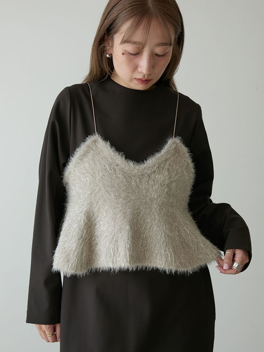 フェザーラメニットビスチェ(ニット)｜トップス｜emmi（エミ）の通販