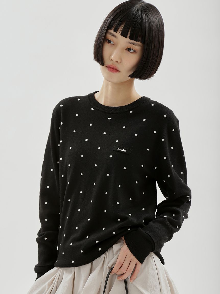 【ONLINE限定カラーあり】emmiロゴクルーネックプルオーバー