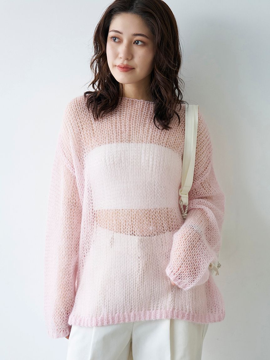ONLINE限定カラーあり】モヘアニットプルオーバー(ニット)｜トップス