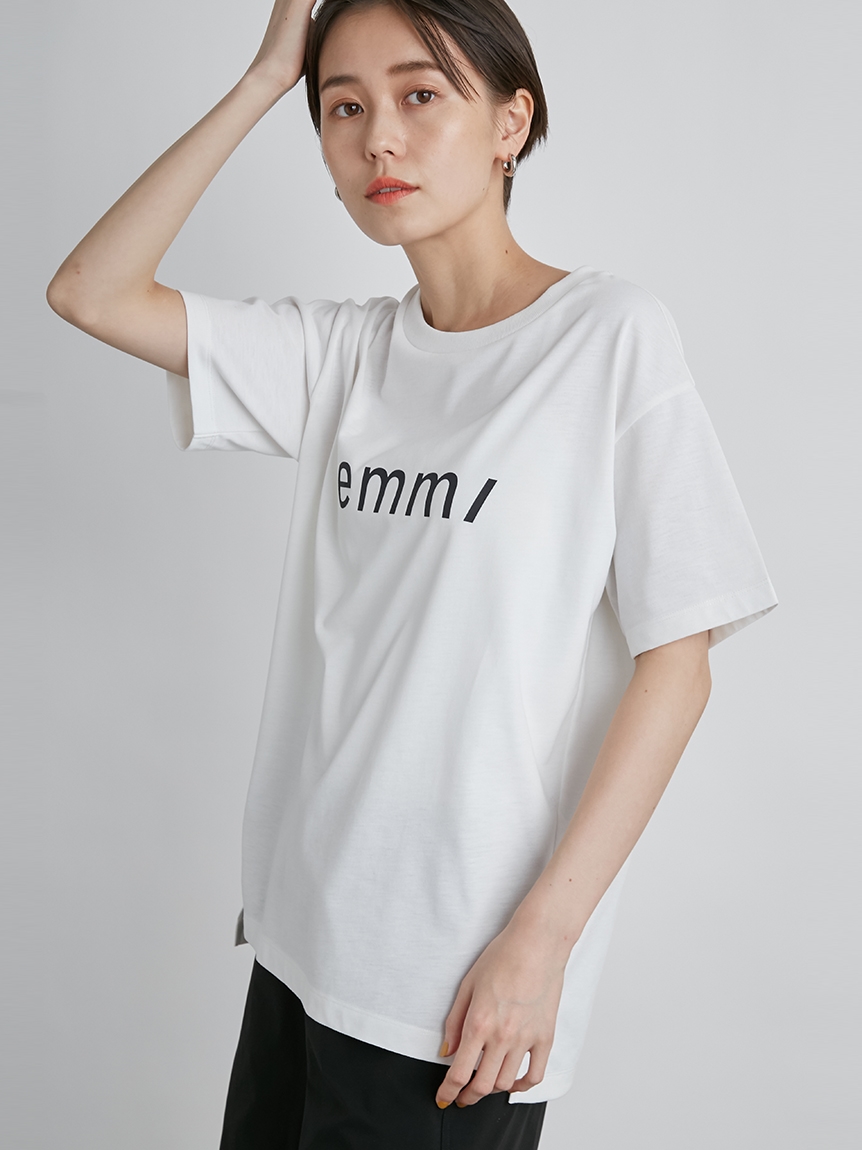 【emmi yoga】ベーシックemmiロゴT－shirts(WHT-F)