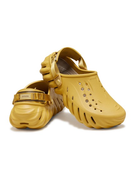 【関税込み】Crocs ホワイト＆イエロー Echo サンダル クロックス エコー クロッグ / crocs Echo Clog（サンダル