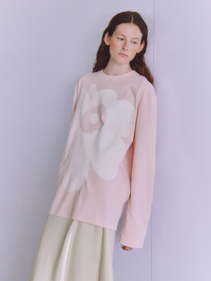 emmi|Marimekko】Kioski Biitti Unikko Placement Jersey Top(Tシャツ