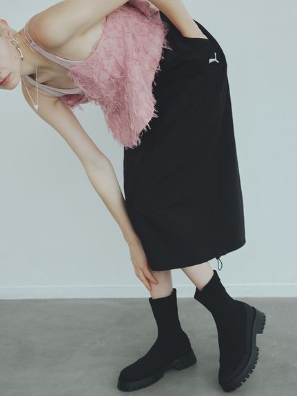 【PUMA】送料関税込み ミニスカート ブランドロゴ PUMA Classics pleated skirt | ミニスカート ブラック