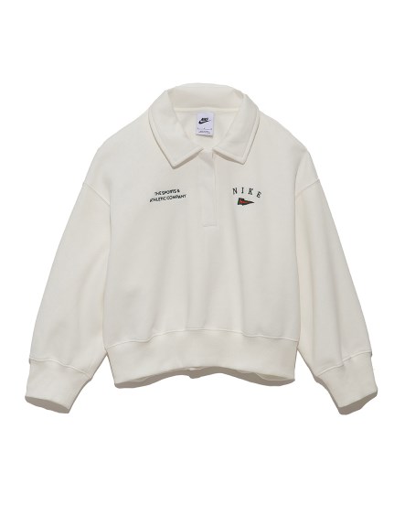ナイキ ウィメンズ NSW FLC L/S クロップ トップ 3Q ポロ NCPS FD0895-133 レディース 2025SPCOUPON NIKE ナイキ ウィメンズ NSW FLC L/S クロップ トップ 3Q ポロ