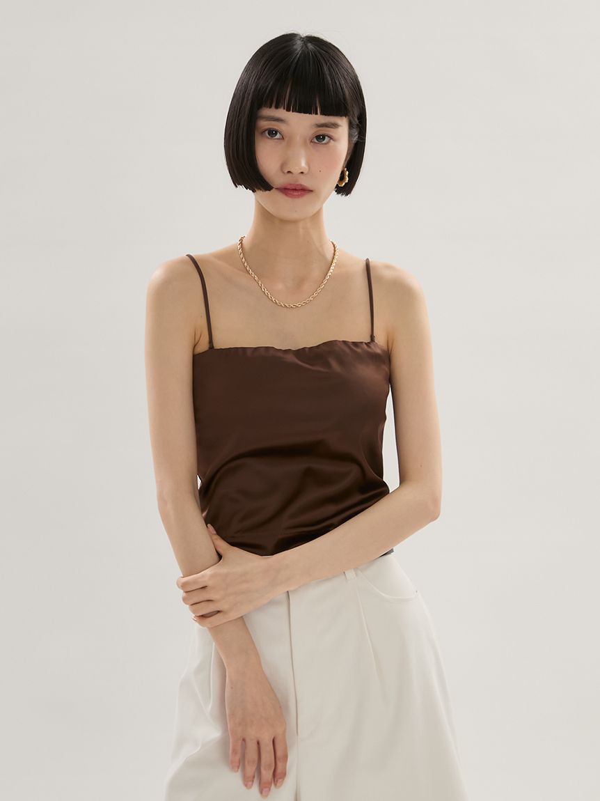 サテンベアトップキャミ(チューブ・ベアトップ)｜トップス｜emmi（エミ